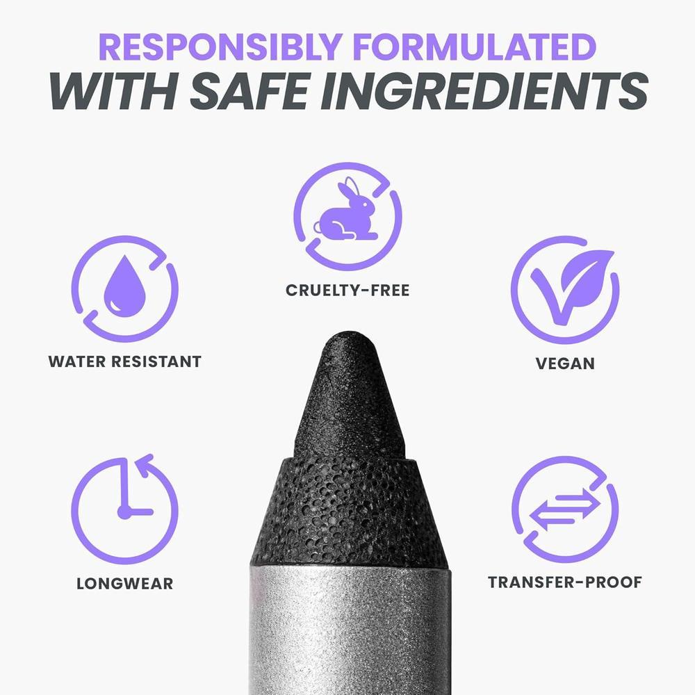 Wonderskin Eyeliner de larga duración, delineador resistente al agua y manchas con efecto glitter. Tecnología TruGlide para aplicación precisa