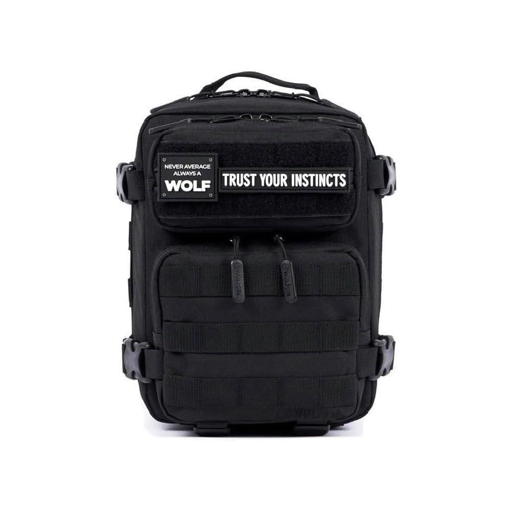 WOLFpak Mochila Mini Negro de Material Resistente al Agua y Personalizable para Uso Diario y Viajes