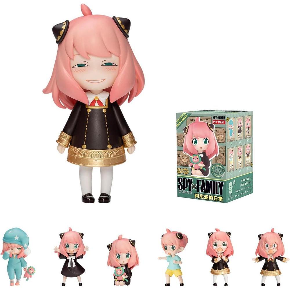 POP MART Spy × Family Anya's Daily Life Series Figures, Spy Blind Box Figures, Random Design Action Figures Collectible Toys Home Decorations, Holiday Birthday Gifts for Boys and Girls, Single Box