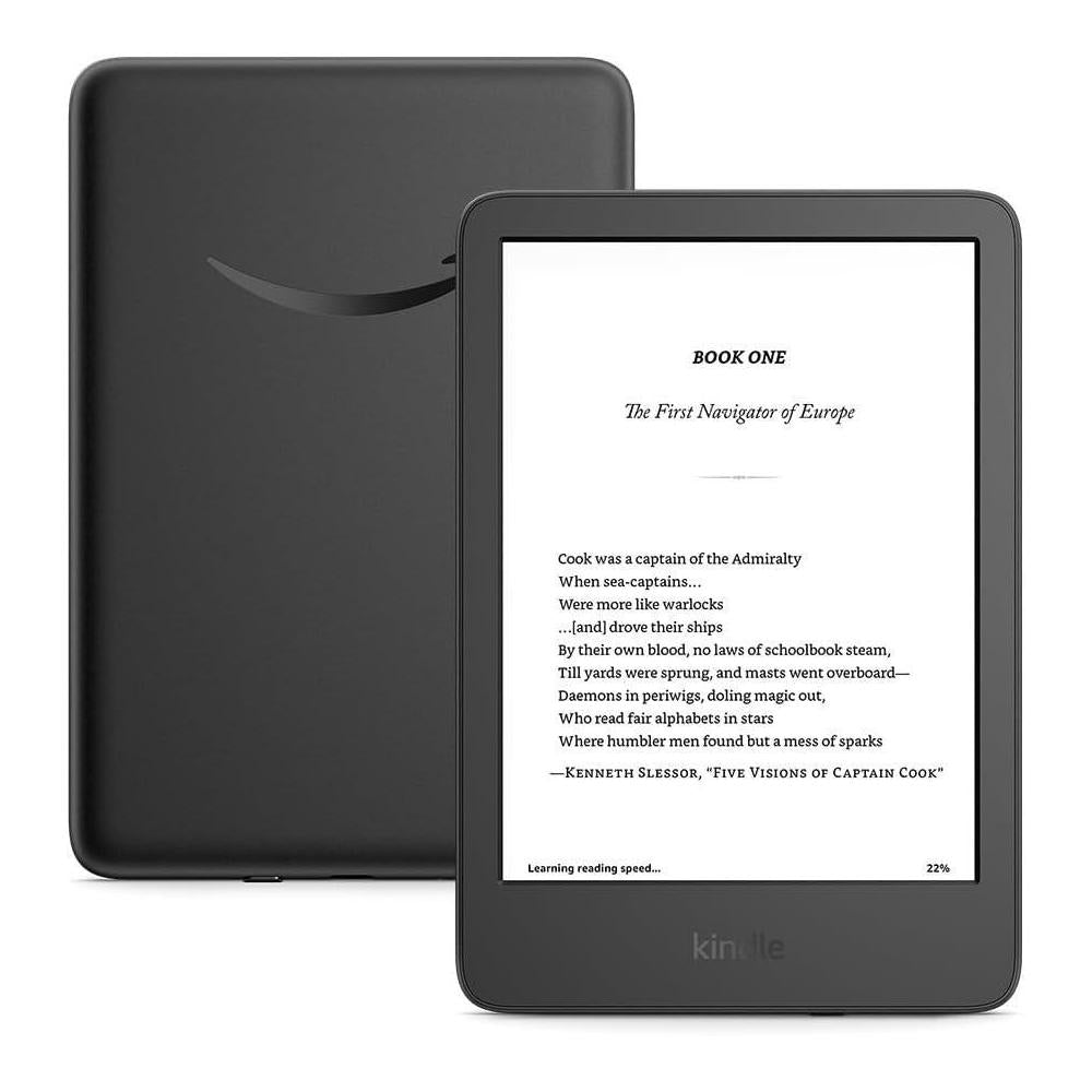 New Amazon Kindle (16 GB) - Lightest and most compact Kindle, with glare-free display, faster page turns, adjustable front light, and long battery life - Black
