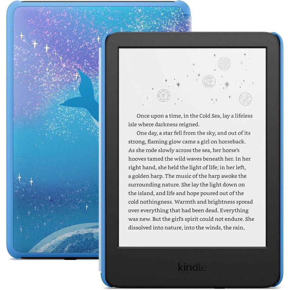 Amazon Kindle Kids 16GB, modelo más reciente, con garantía de reemplazo, incluye libros sin anuncios y funda