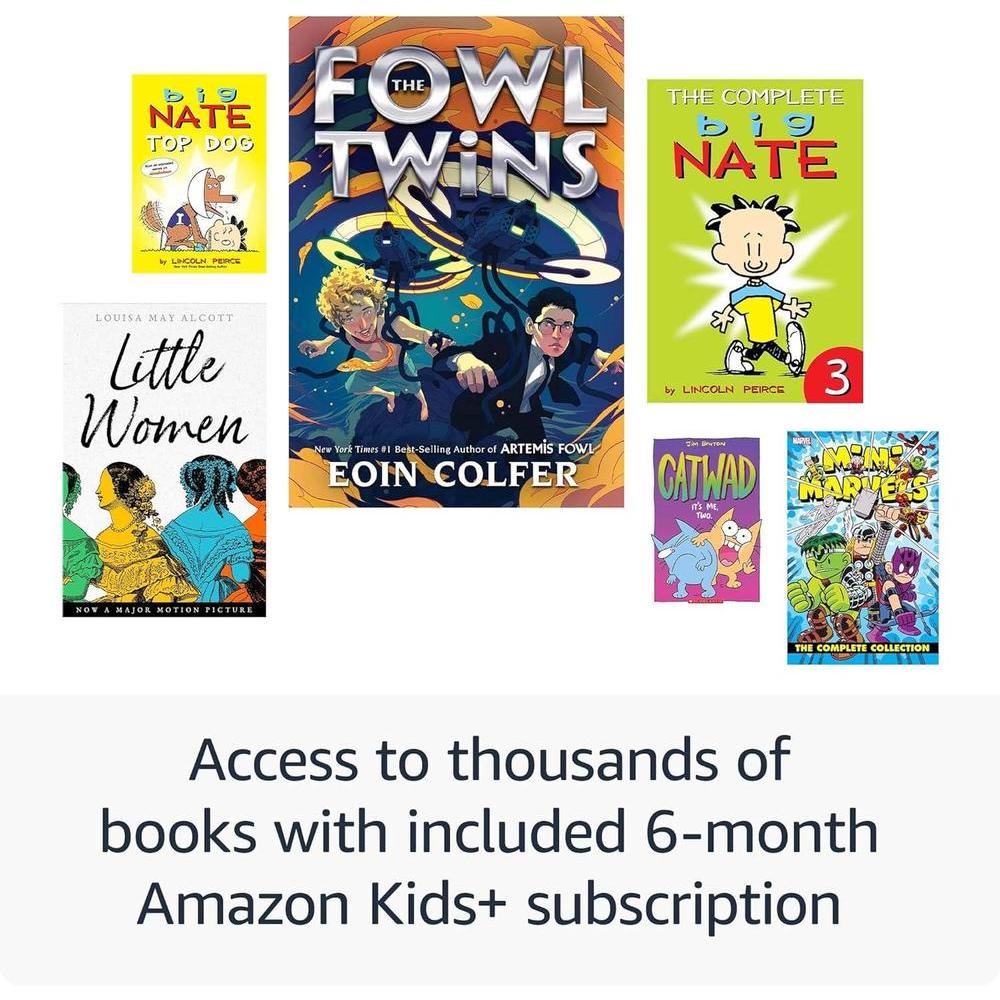 Amazon Kindle Kids 16GB, modelo más reciente, con garantía de reemplazo, incluye libros sin anuncios y funda