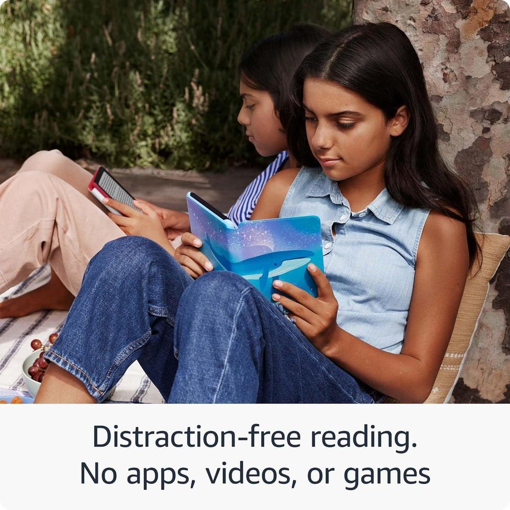 Amazon Kindle Kids 16GB, modelo más reciente, con garantía de reemplazo, incluye libros sin anuncios y funda