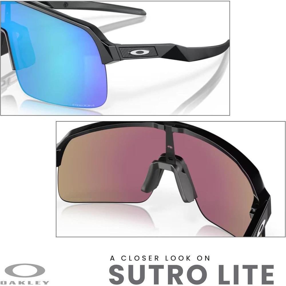 Oakley Sutro Lite OO9463 - Lentes de sol rectangulares unisex con paquete de correa y kit de limpieza iWear