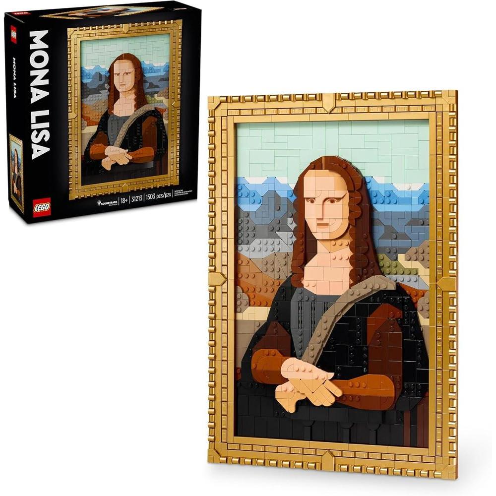 LEGO Art Mona Lisa Building Set - Leonardo da Vinci Wall Display, Ages 18+ - DIY Crafts for Men, Women - Great for Puzzle and Art Lovers - Birthday Gift Idea - Includes Detachable Frame - 31213