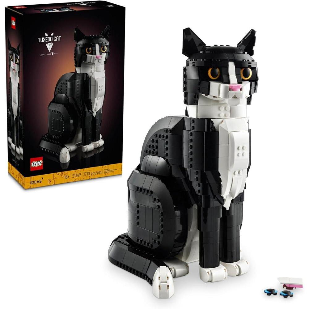 LEGO Ideas Tuxedo Cat - Building Sets for Adults Ages 18+ - DIY Crafts Kit for Home Decor, Living Room or Bedroom - Gifts for Cat Lovers, Women & Men - 21349
