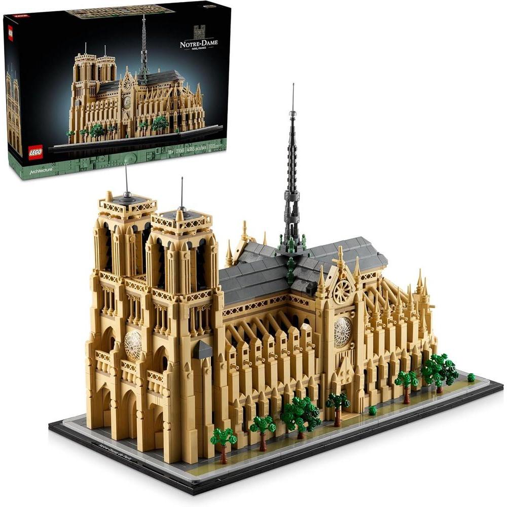 LEGO Architecture Notre-Dame de Paris Replica - Collectible Model Building Set for Adults, Ages 18+ - Display in The Office, Room, or Home - Gift for Mother's Day - 21061