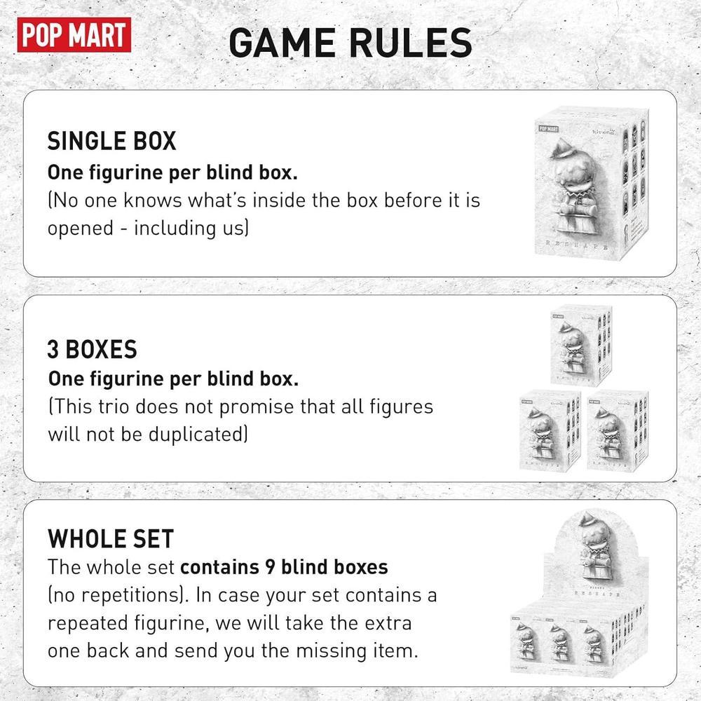 POP MART HIRONO Reshape Figuras de diseño aleatorio, juguetes coleccionables