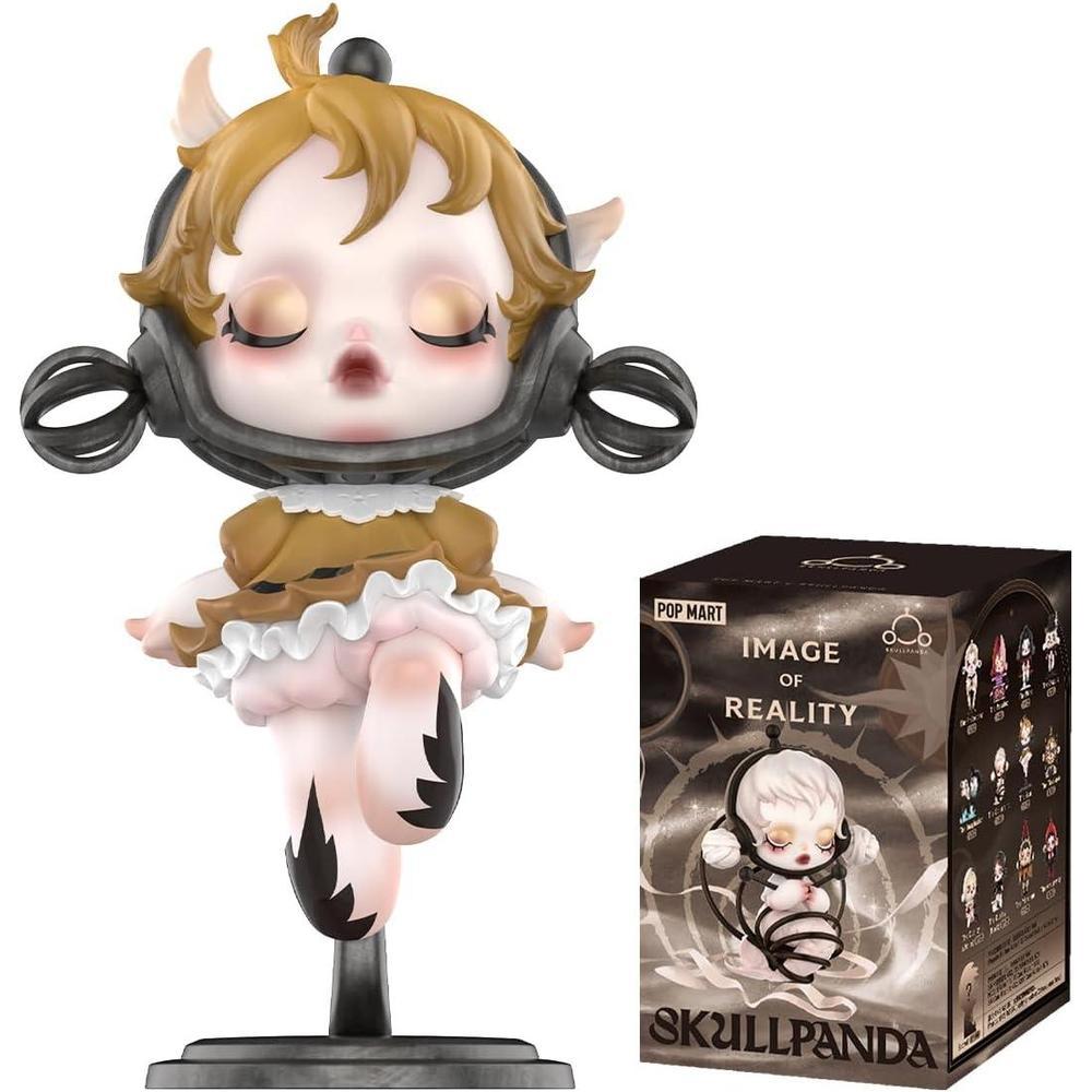 POP MART SKULLPANDA Image Of Reality Series Figures, SKULLPANDA Blind Box Figures, Random Design Action Figures Collectible Toys Home Decorations, Holiday Birthday Gifts for Girls and Boys, Single Box