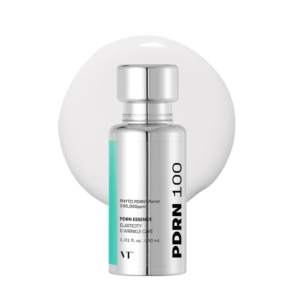 VT COSMETICS PDRN 100 Essence, suero de brillo intensivo, 100,000 ppm PDRN vegano, restauración de la piel y relleno, hidratante e hidratante, reafirmante, líneas finas, cuidado de la piel coreano
