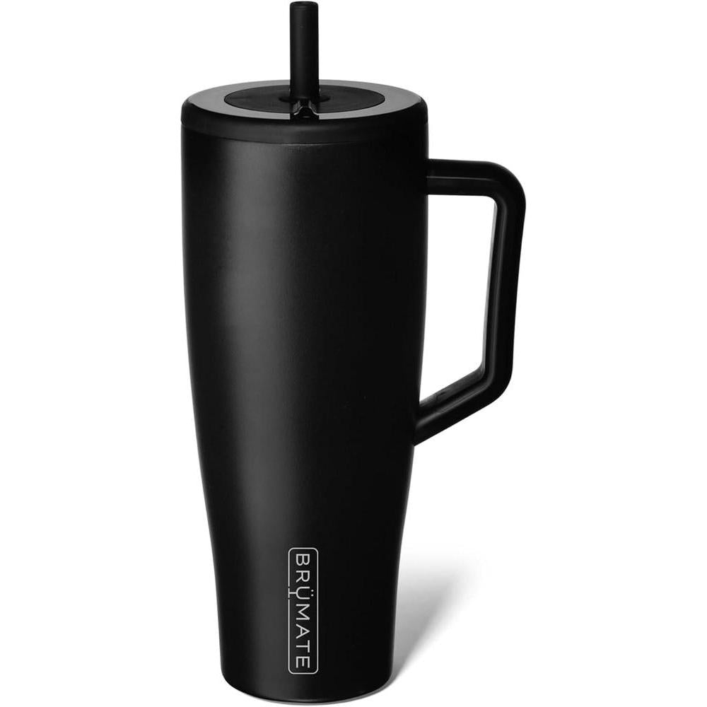 BrüMate Era 40 oz Tumbler with Handle and Straw | 100% Leakproof Insulated Tumbler with Lid and Straw | Made of Stainless Steel | Cup Holder Friendly Base | 40oz (Matte Black)