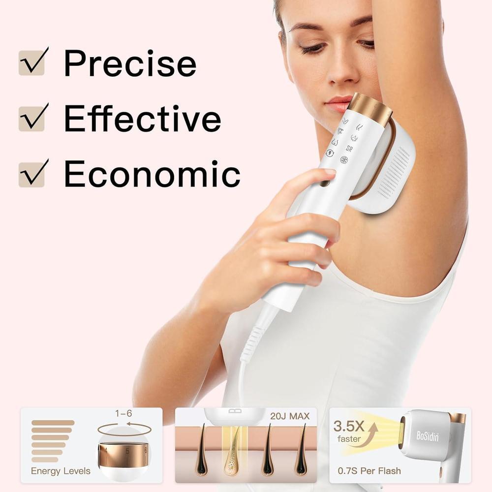 Depilación IPL Bosidin Con Enfriamiento De Hielo Y Rejuvenecimiento Facial SR