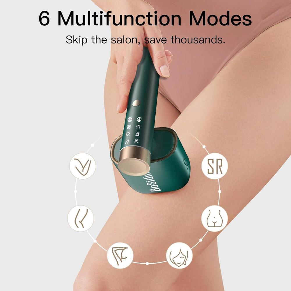 BoSidin IPL Depiladora Láser, 6+1 Modos, Rejuvenecimiento Facial, Enfriamiento de Hielo