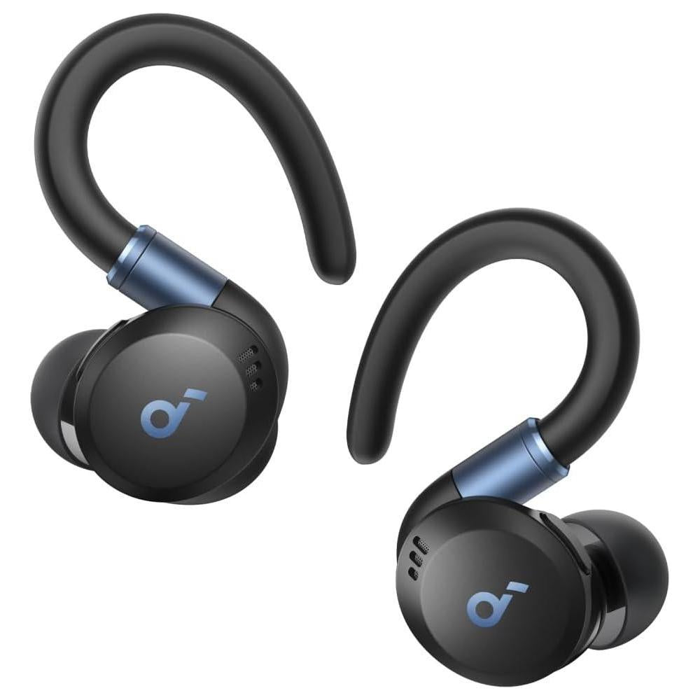 Soundcore Sport X20 by Anker, True-Wireless Workout Earbuds, Rotatable and Extendable Ear Hooks, Noise Cancelling, Deep Bass, IP68 Waterproof, Sweatproof, Dustproof, 48H Play, Sport Earbuds for Gym