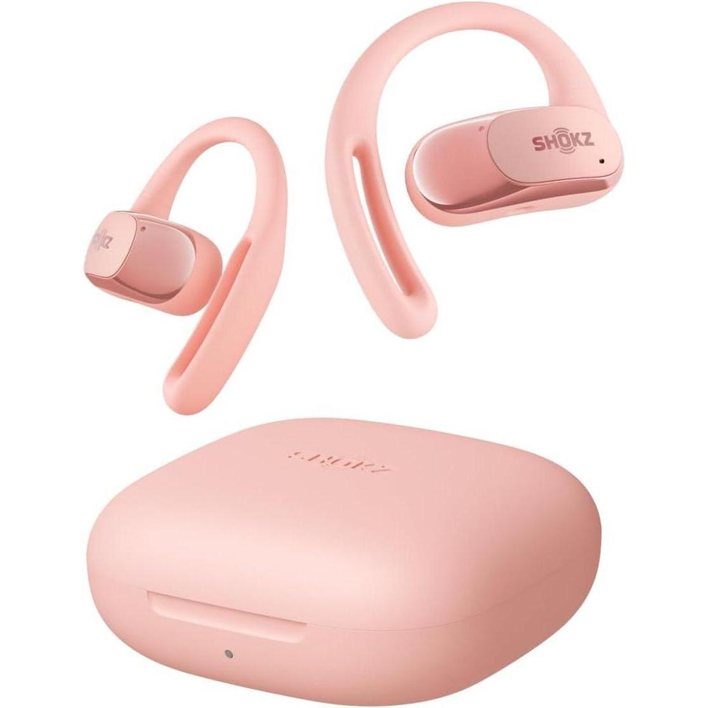 SHOKZ OpenFit Air - Open-Ear Headphones, True Wireless Earbuds, Water Resistant, Secure Earhooks for Daily Use, Pink