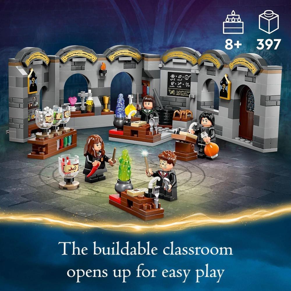 LEGO Harry Potter Castillo de Hogwarts: juego de clase de pociones, coleccionable con 4 minifiguras, idea de regalo mágica