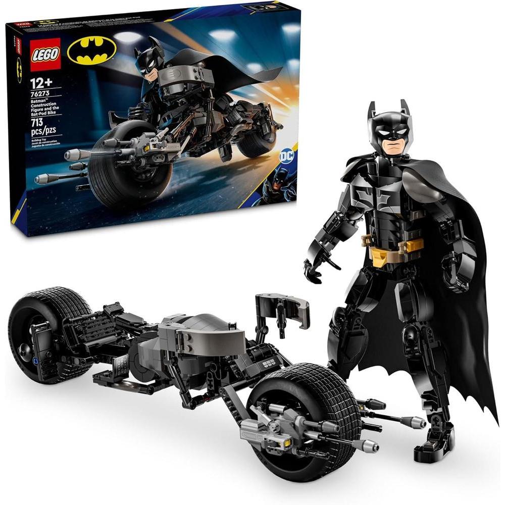 LEGO DC Batman Construction Figure & The Bat-Pod Bike Building Toys - Batman Action Figure from The Dark Knight for Boys & Girls, Ages 12+ - Superhero Gift Ideas for Kids - 76273
