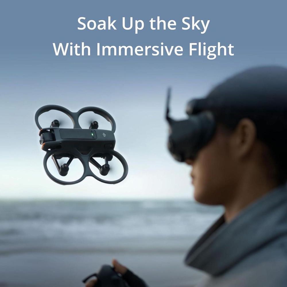 DJI Avata 2 Fly More Combo con batería y Goggles, dron FPV 4K de experiencia inmersiva, para principiantes y contenido POV