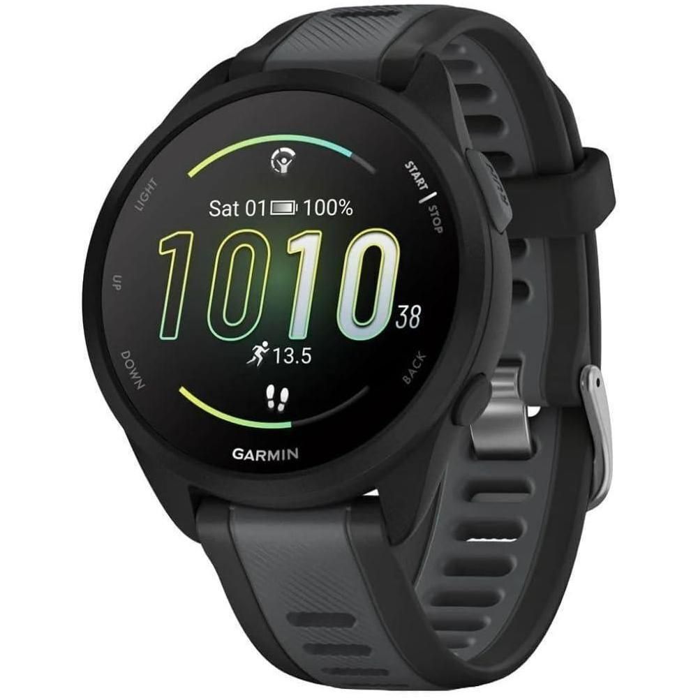 Garmin Forerunner 165, Running Smartwatch, Colorful AMOLED Display, Training Metrics and Recovery Insights, Black