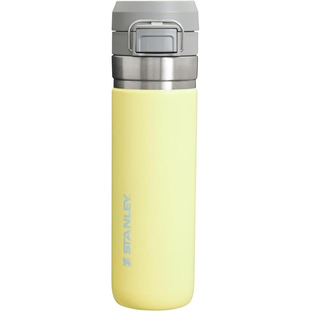 Stanley Quick Flip GO Water Bottle 24 oz | Push Button Lid | Leakproof and Packable for Travel and Sports | Insulated Stainless Steel | BPA-Free | Pomelo