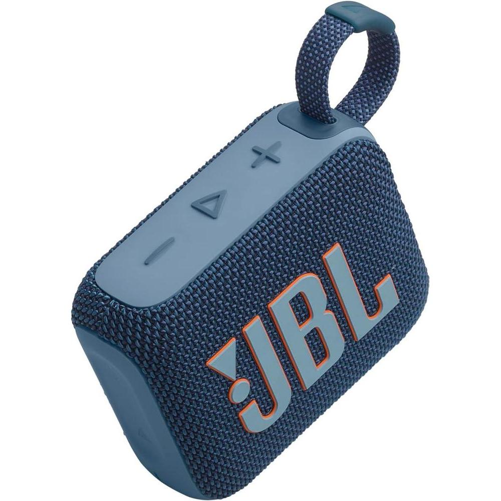 Altavoz Bluetooth portátil JBL Go 4, impermeable, sonido potente y batería de 7 horas, en parte con materiales reciclados, azul