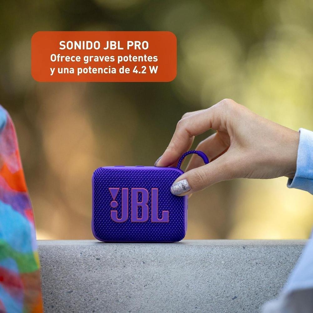 JBL Go 4 - Bocina Bluetooth ultraportátil, impermeable, gran sonido JBL Pro, batería de 7 horas, materiales reciclados