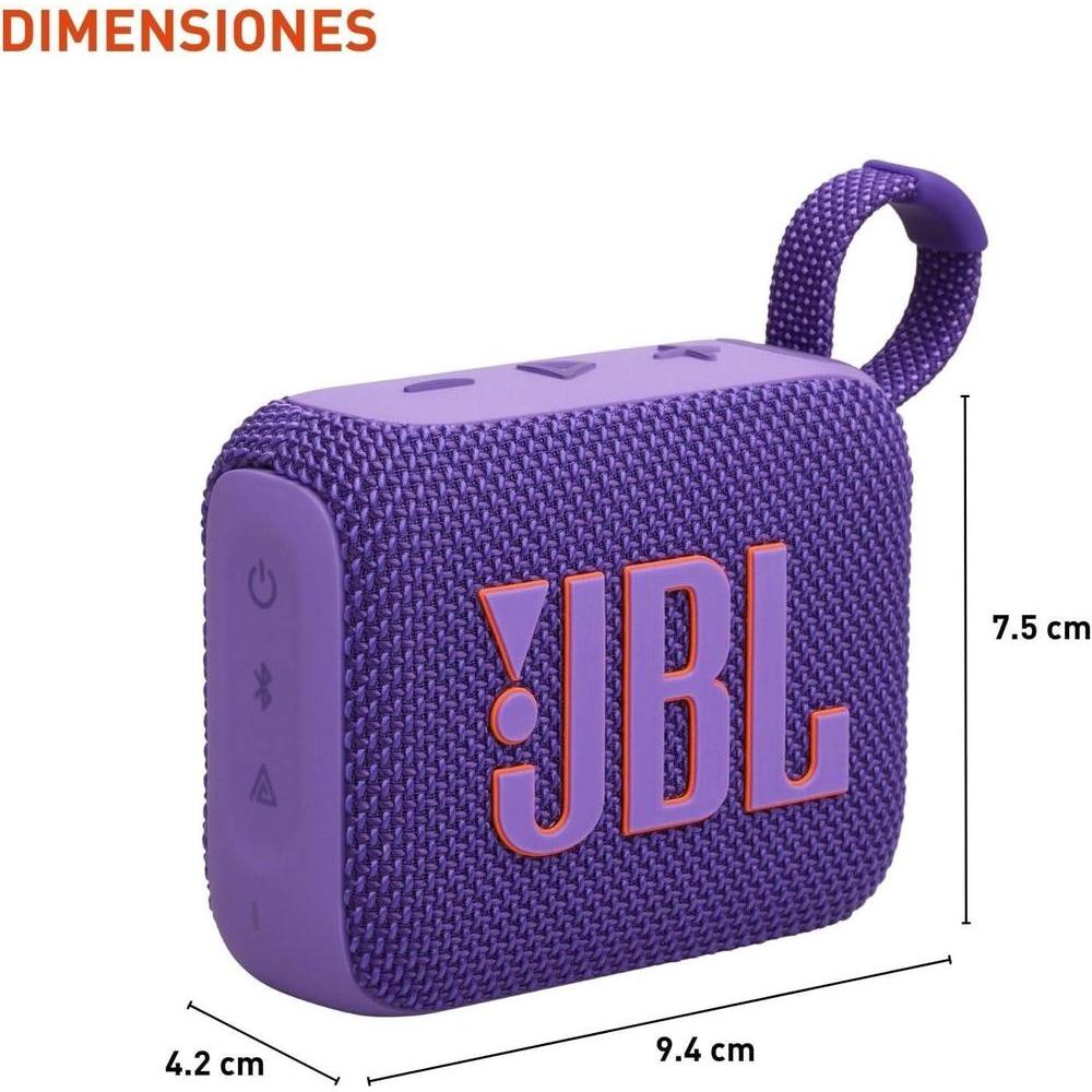 JBL Go 4 - Bocina Bluetooth ultraportátil, impermeable, gran sonido JBL Pro, batería de 7 horas, materiales reciclados