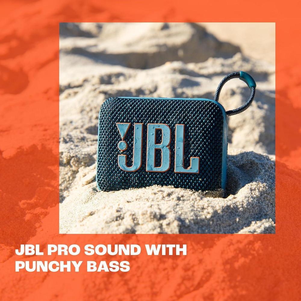 Bocina JBL Go 4 Bluetooth ultraportátil, impermeable, a prueba de polvo, sonido Pro con graves, batería de 7 h
