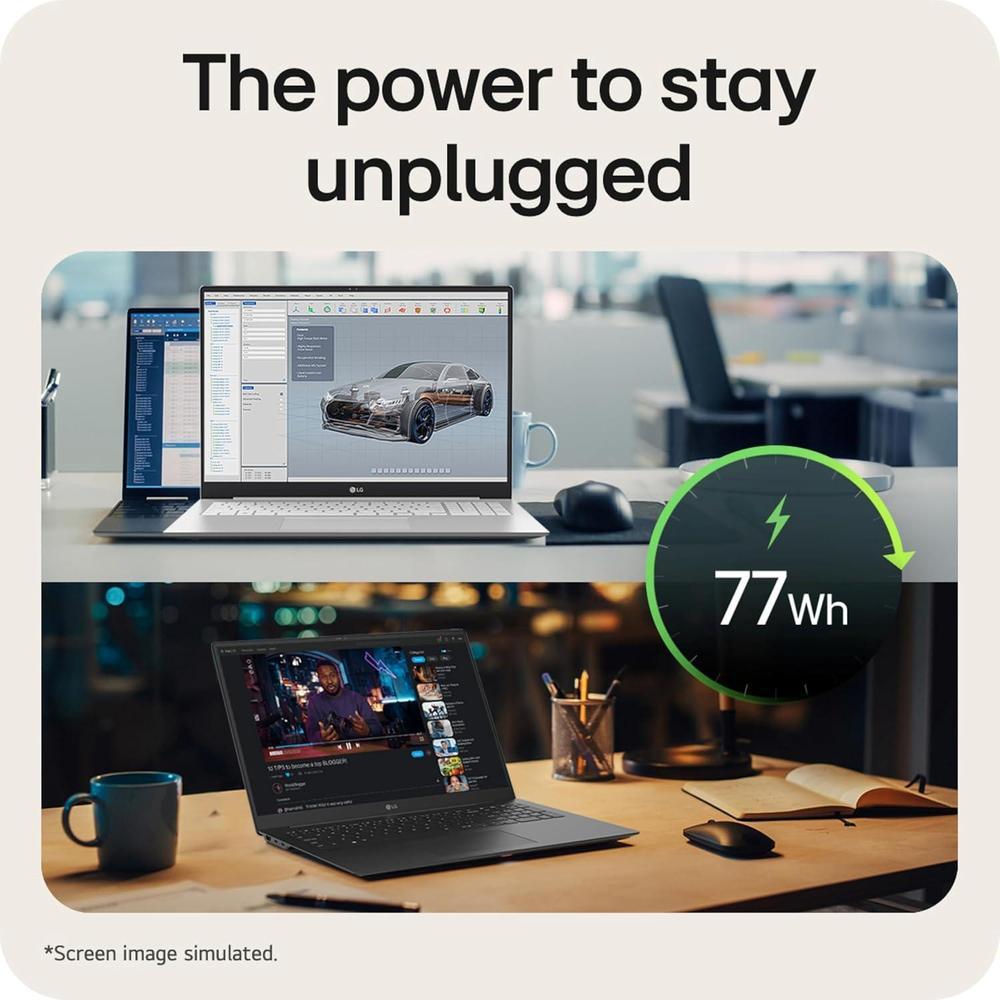 Lg Gram Pro 2 En 1 Portátil Ligero Y Versátil 16 Pulgadas, Intel Core Ultra 7, 16gb Ram, 1 Tb Ssd, Negro