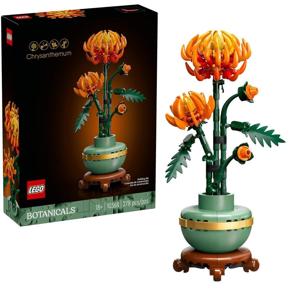LEGO Botanicals Chrysanthemum Building Set for Adults Ages 18+ - Artificial Flower for Dinner Table Centerpieces & Decoration - Gift for Valentines Day - 10368