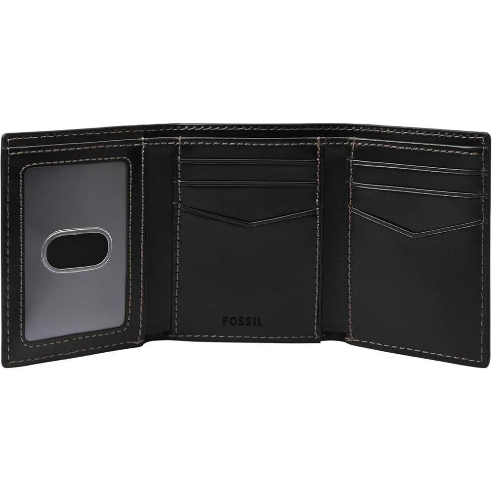 Fossil Billetera de Cuero para Hombre, Trifold, con Espacio para Tarjetas, Dinero y Identificación, Diseño Compacto