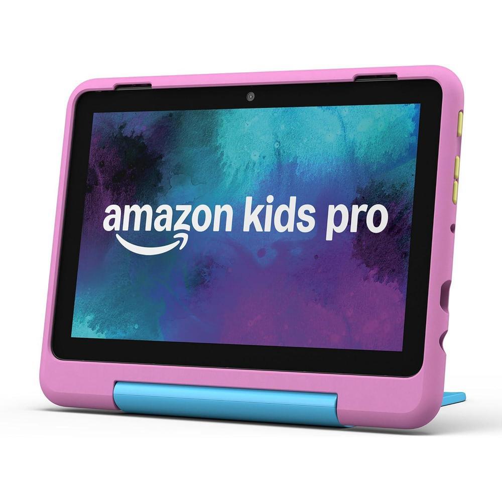 New Amazon Fire HD 8 Kids Pro tablet, ages 6-12. Bright 8" HD screen, includes ad-free content, parental controls, 13-hr battery, slim case for older kids, 32GB, Jungle Cat, (2024 release)
