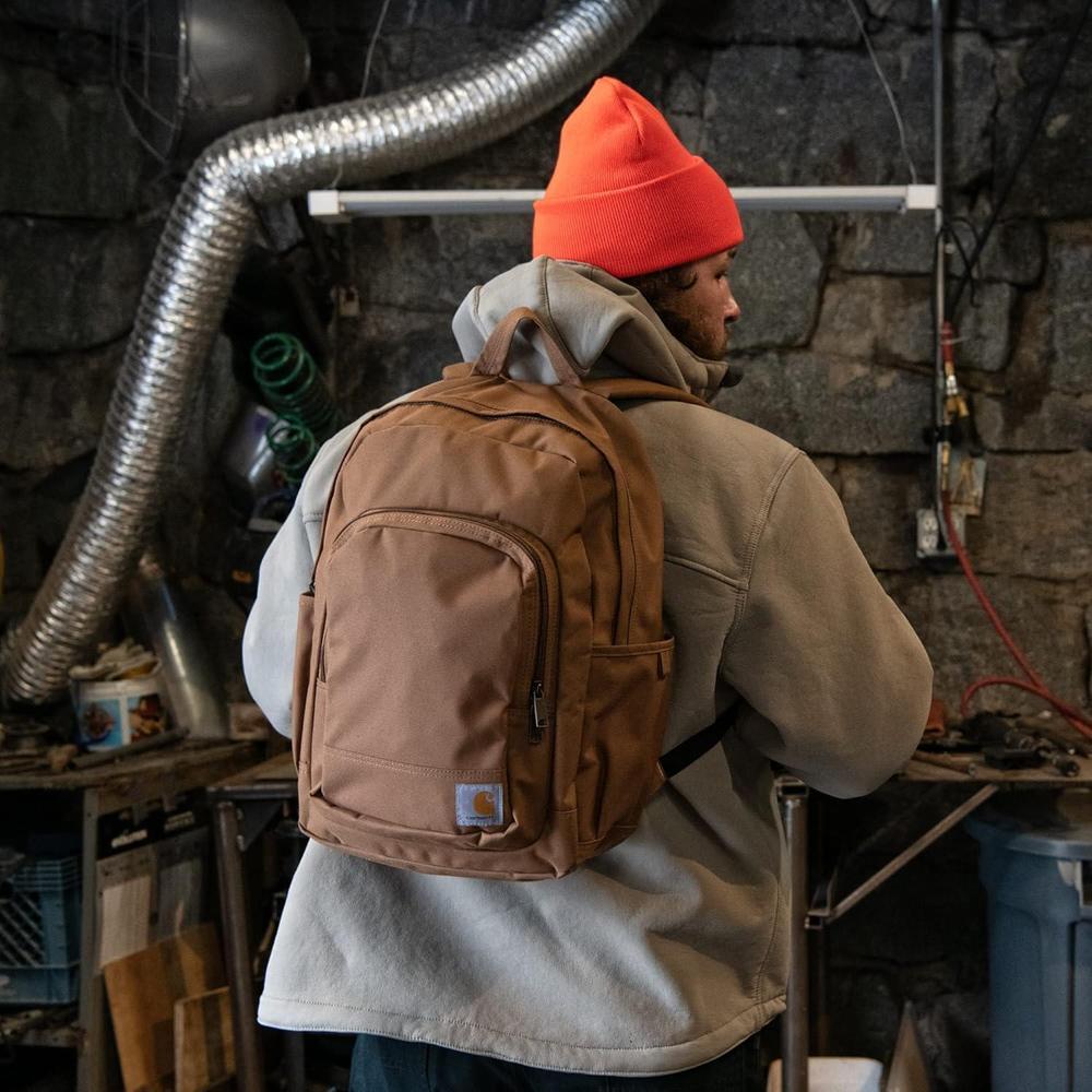 Mochila Carhartt de 25L, resistente al agua y duradera, funda para laptop 15" y compartimentos organizativos, negro