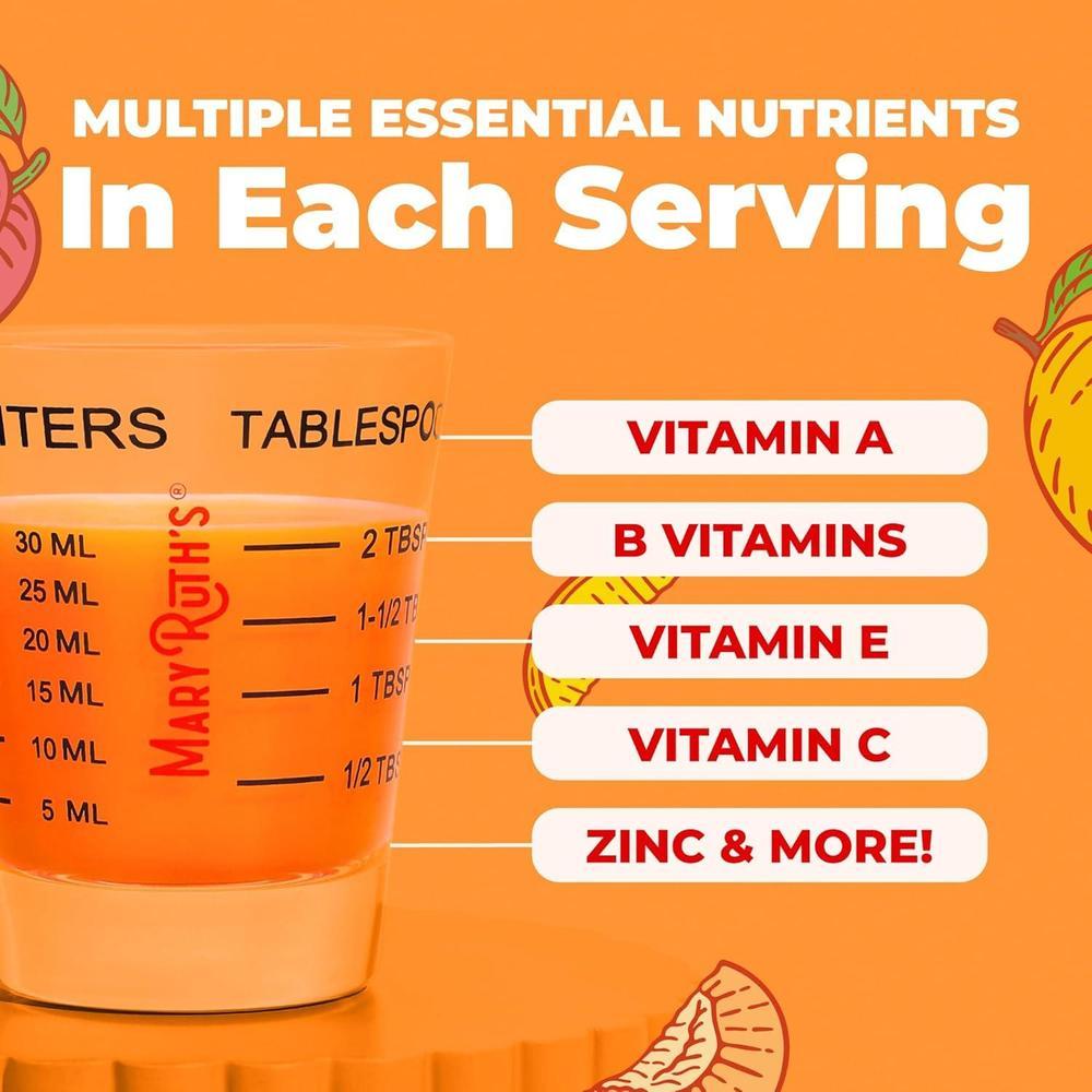 MaryRuth Organics Multivitamínico líquido para el cabello con Biotina 10000mcg, clínicamente probado para un cabello más grueso