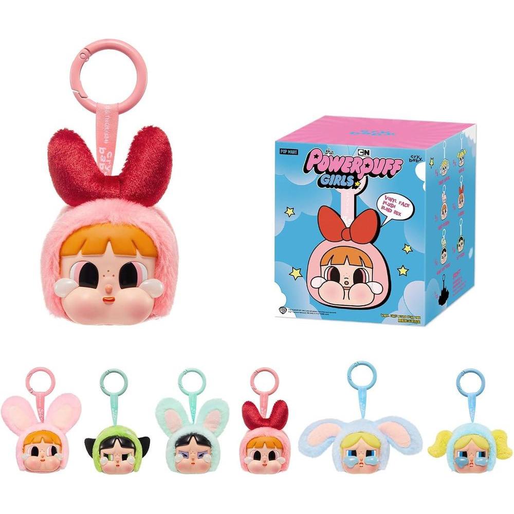 POP MART Crybaby × Powerpuff Girls Series-Vinyl Face Plush Blind Box, Crybaby Blind Box Figures, Random Design Action Figures Collectible Toys Home Decorations, Single Box
