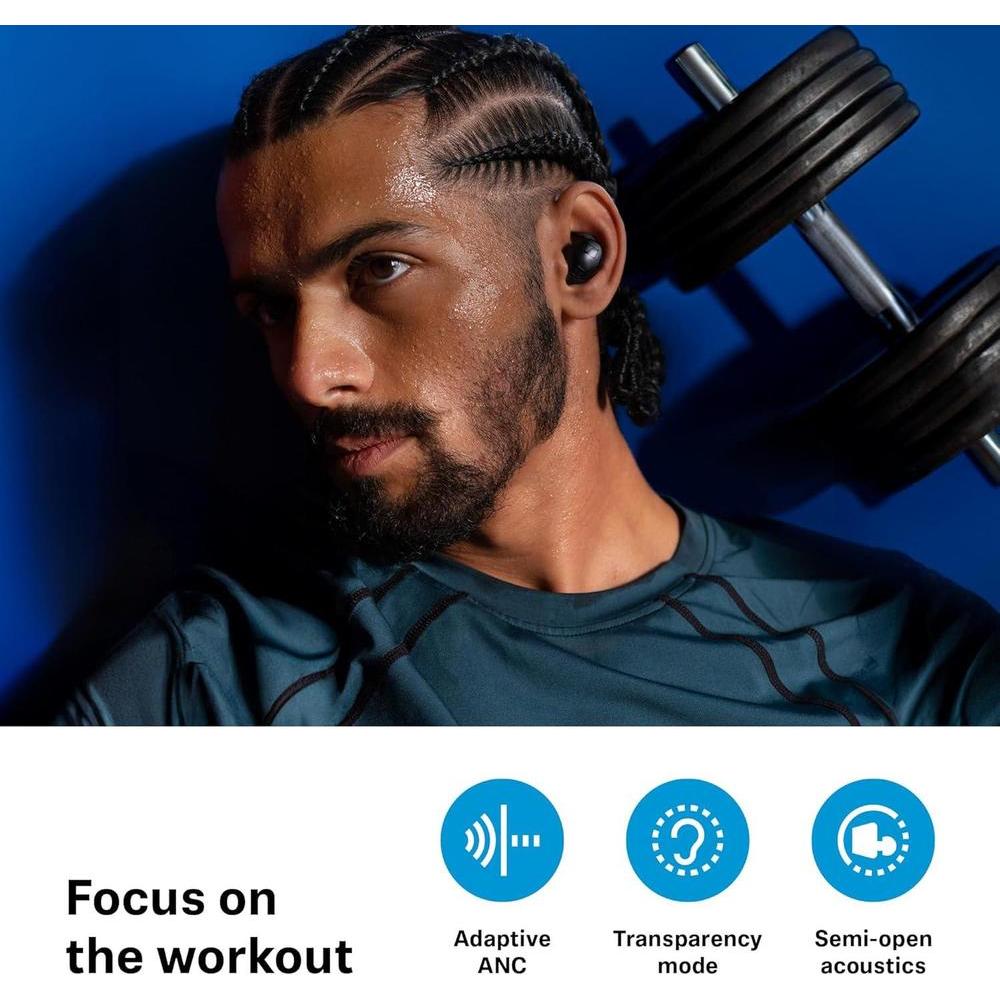 Auriculares Sennheiser Momentum Sport Con ANC Adaptativo, Rastreador Fitness, Ajuste Seguro, Batería Larga Duración