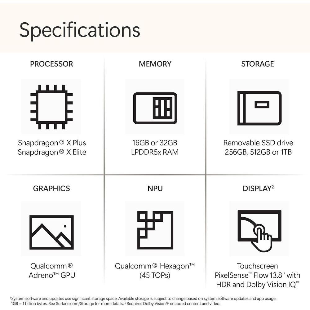 Microsoft Surface Laptop 2024, Windows 11 Copilot+, Pantalla Táctil 13.8", Snapdragon X Plus, 16GB RAM, 512GB SSD, Zafiro