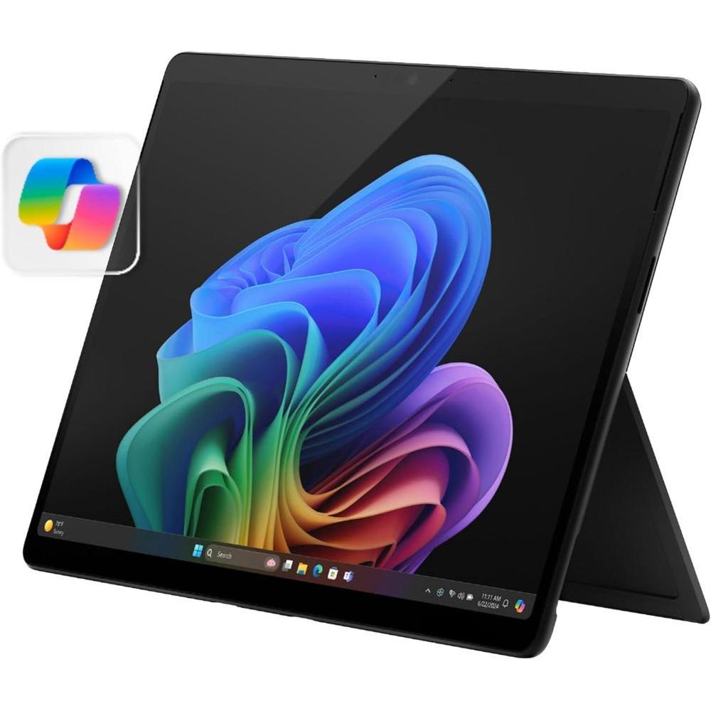Microsoft Surface Pro 2-in-1 Laptop/Tablet (2024), Windows 11 Copilot+ PC, 13" Touchscreen Display, Snapdragon X Plus (10 Core), 16GB RAM, 512GB Storage, Black