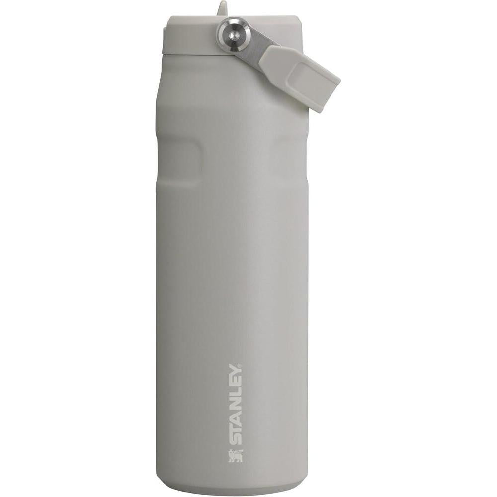 Stanley IceFlow Flip Straw 2.0 Water Bottle 24 OZ | Built-In Straw with Larger Opening | Lightweight & Leak-Resistant | Insulated Stainless Steel | BPA-Free | Ash