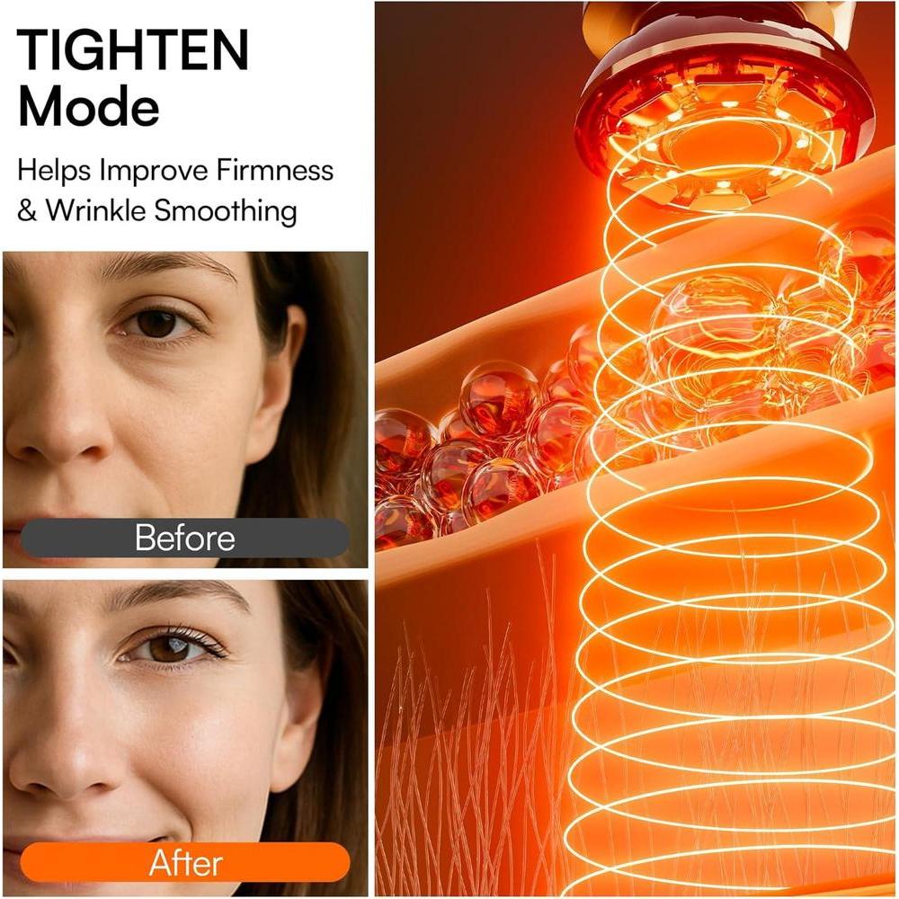 Terapia de luz roja 3 en 1 INIA para cara y cuello, dispositivo de belleza para hinchazón y reafirmación de la piel