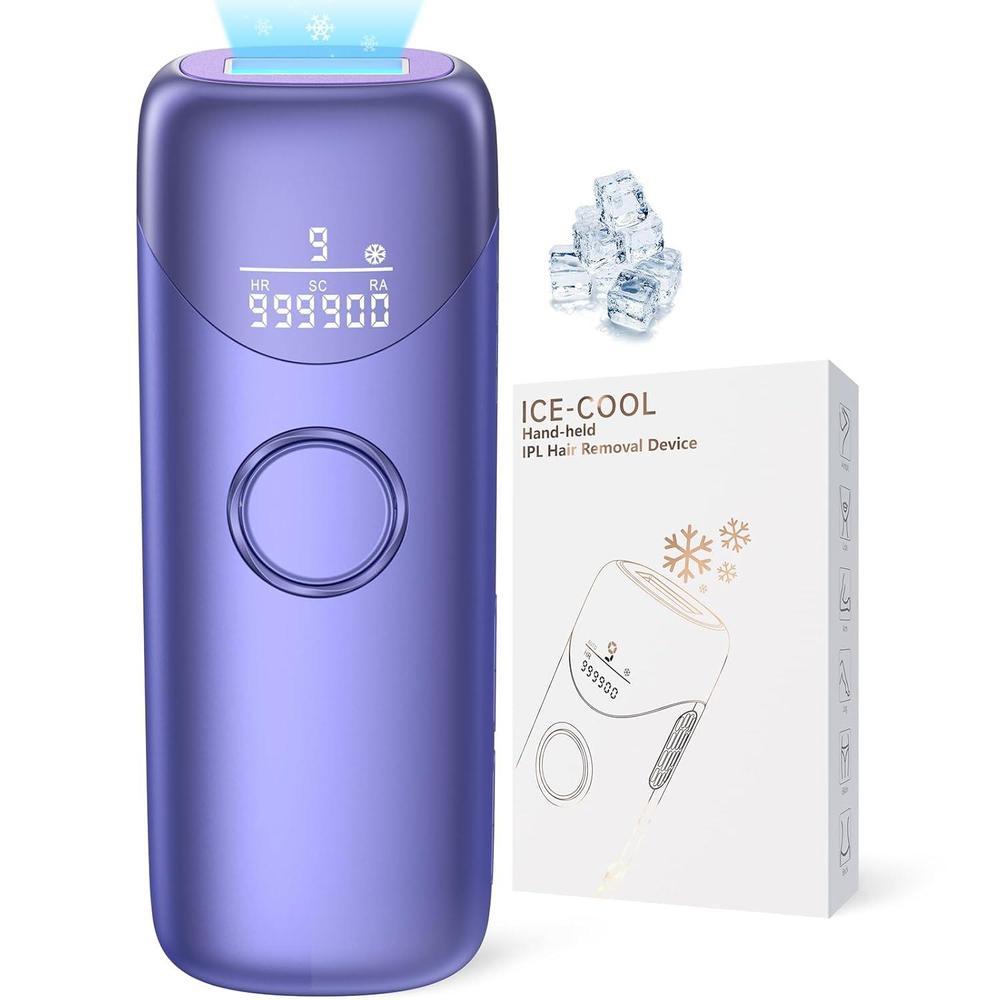 Depilación láser con enfriamiento por hielo de 5℃, dispositivo de depilación láser IPL indoloro 3 en 1 Ubroo, máquina removedora de vello en casa para mujeres y hombres, electrolisis, depilador