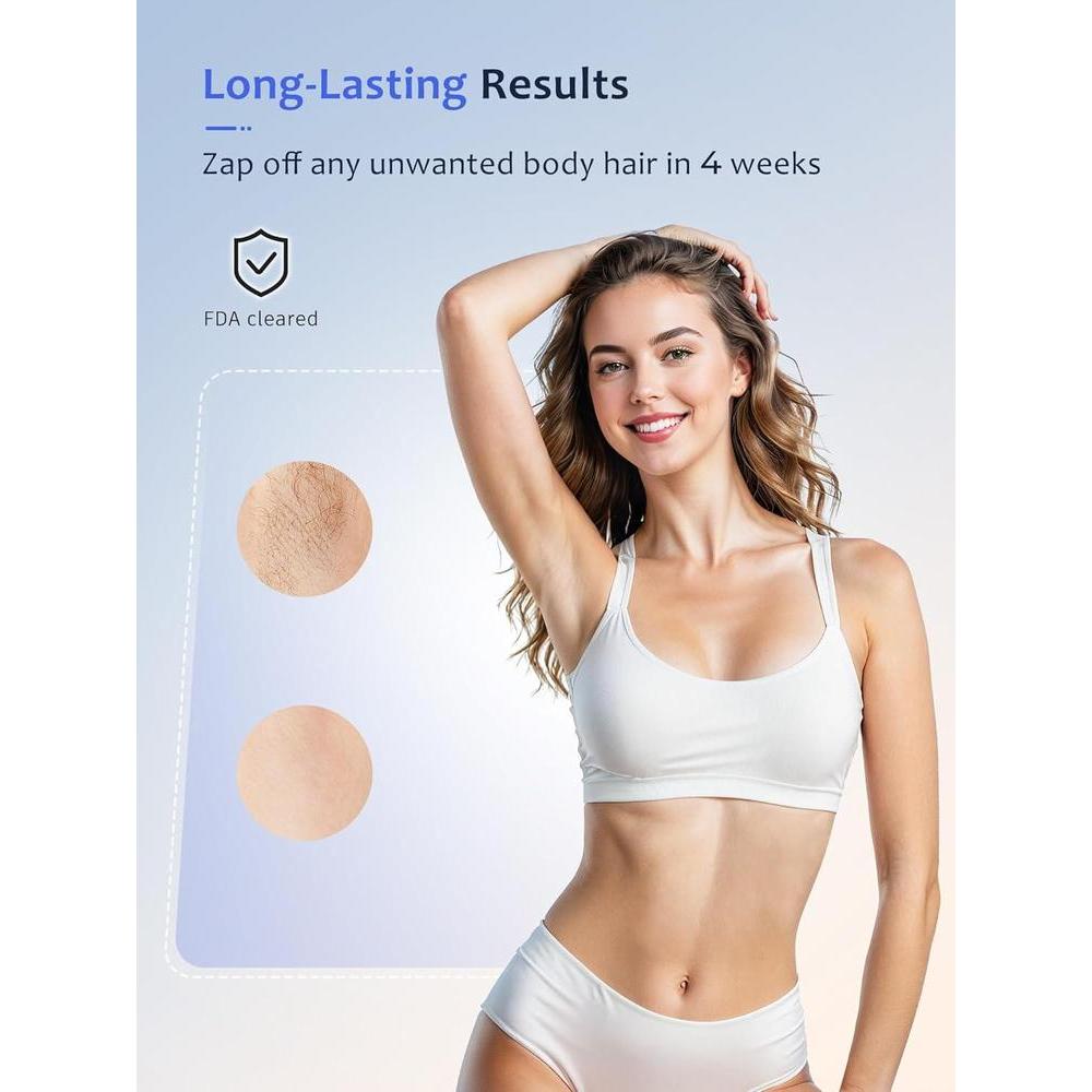 Dispositivo IPL para depilación en casa con enfriamiento, eliminación sin dolor para cuerpo, piernas y axilas, unisex