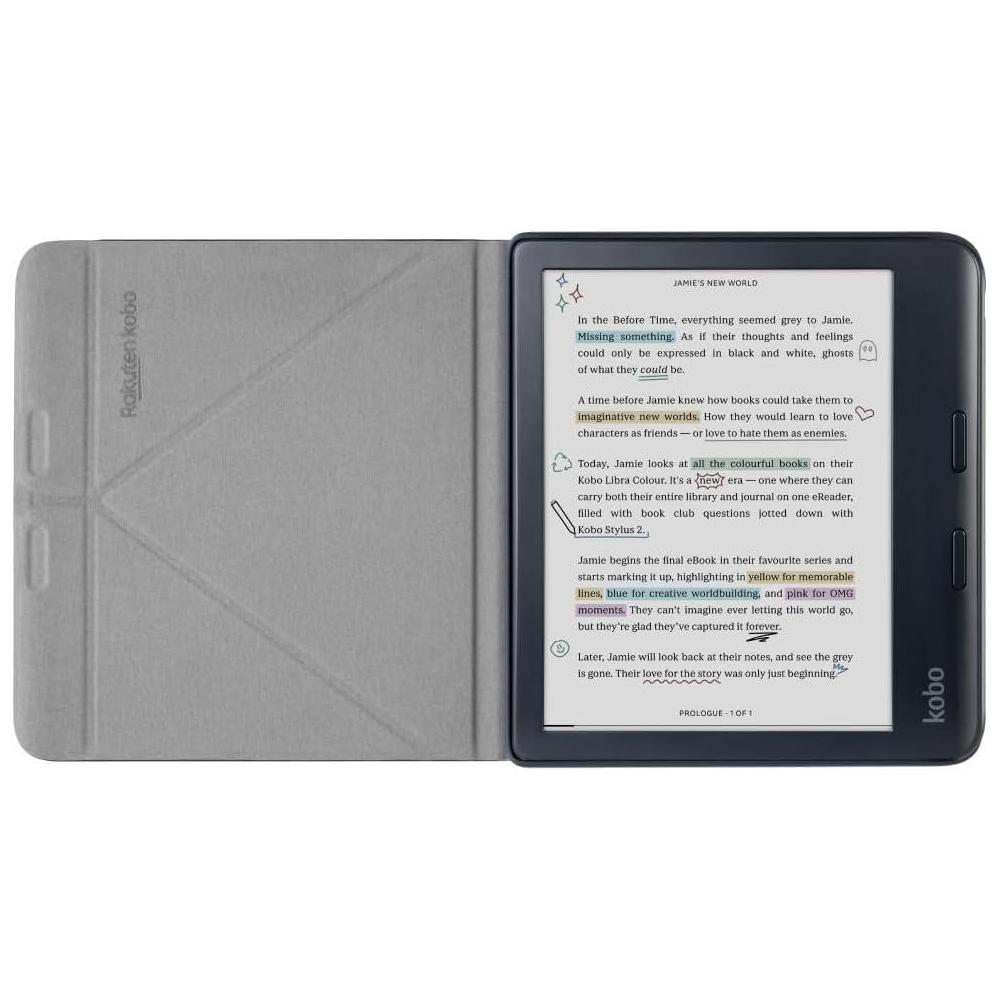 Kobo Libra Colour SleepCover con tecnología sleep/wake, soporte de cuero vegano, compatible con Kobo Libra Colour eReader