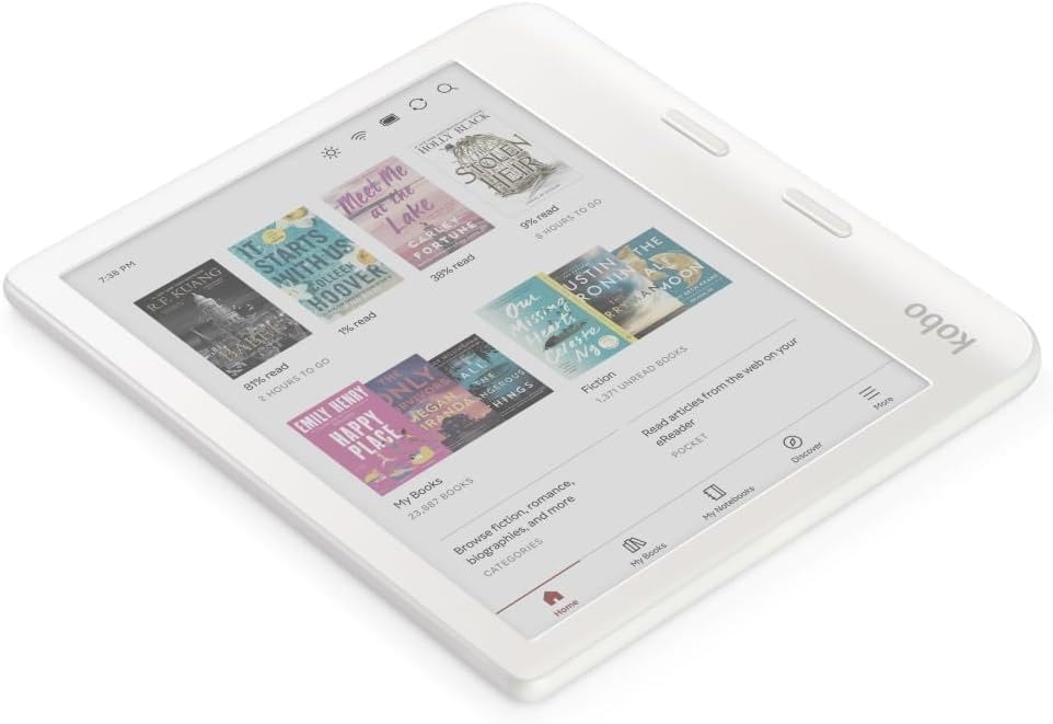 Kobo Libra Colour — eReader a Color 7" E Ink Kaleido 3, Resistente al Agua, Audiolibros