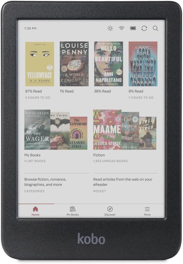 Kobo Clara Colour — eReader a Color 6" E Ink Kaleido 3, Resistente al Agua, 16GB, Negro