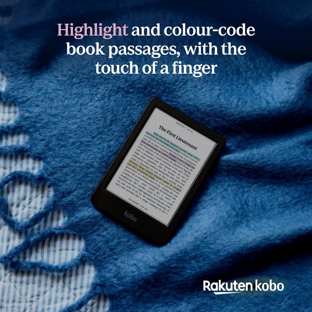 Kobo Clara Colour — eReader a Color 6" E Ink Kaleido 3, Resistente al Agua, 16GB, Negro