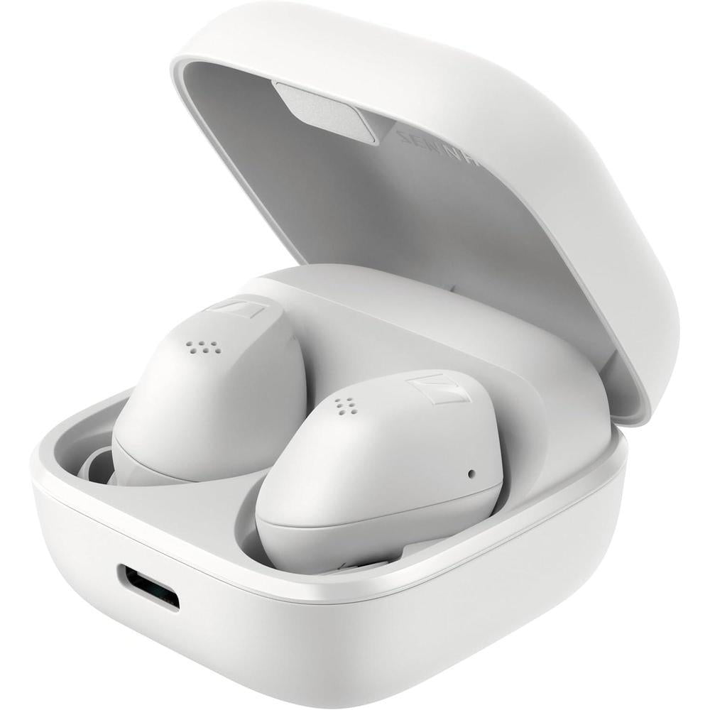 Sennheiser ACCENTUM True Wireless Earbuds - Crystal-Clear Sound with Hybrid ANC, Ergonomic Design, 28-Hour Battery Life, Touch Interface and Dual Mic Call Quality - White