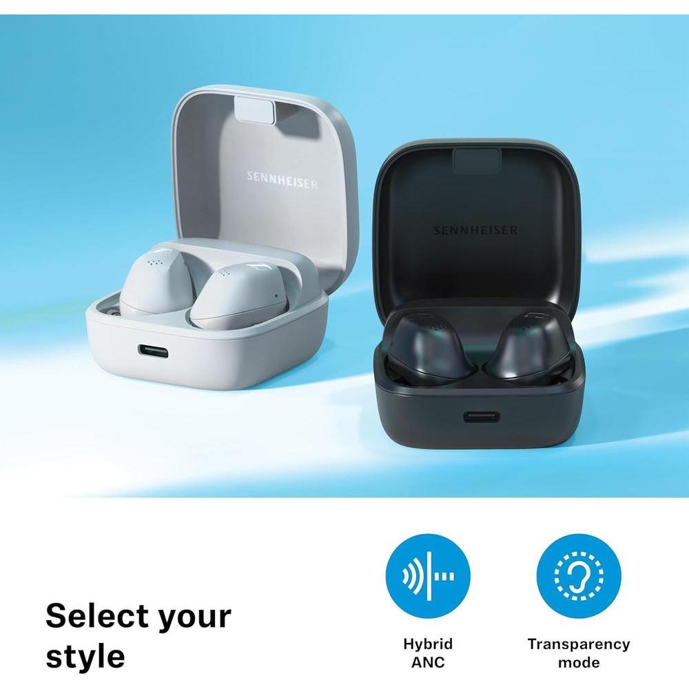 Sennheiser ACCENTUM - Auriculares inalámbricos auténticos con sonido cristalino, ANC híbrido y diseño ergonómico