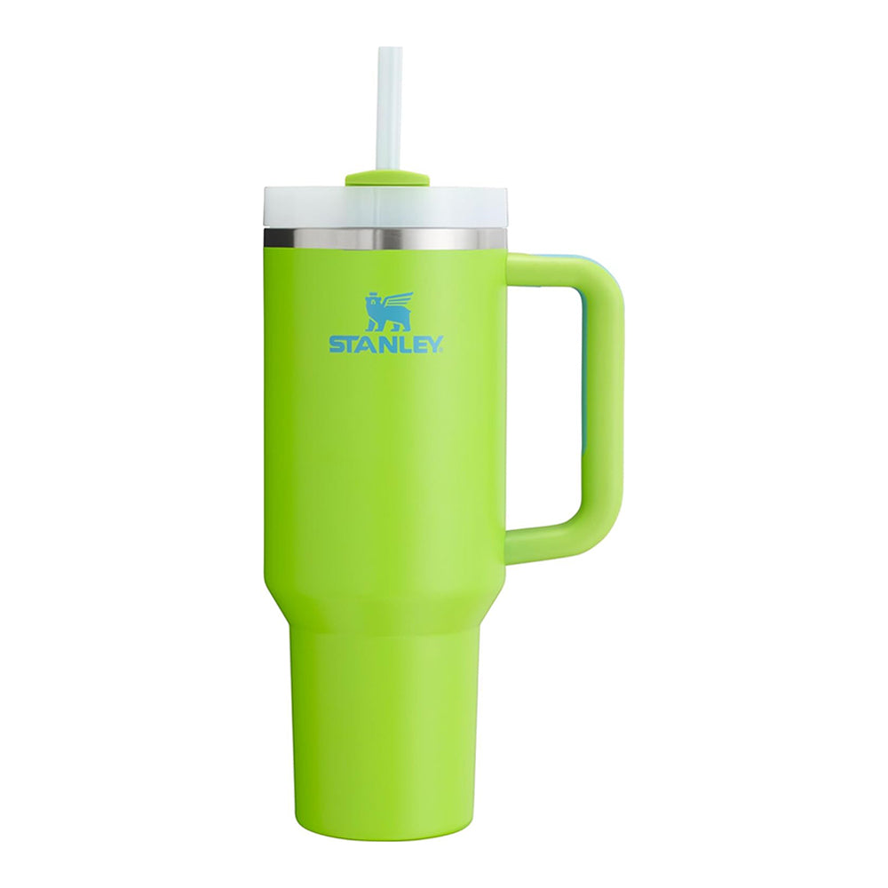 Stanley Quencher H2.0 FlowState Stainless Steel Vacuum Insulated Tumbler with Lid and Straw for Water, Iced Tea or Coffee, Smoothie and More, Bright Lime, 40 oz