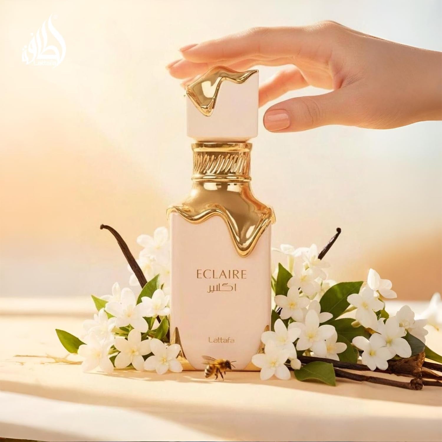 Lattafa Eclair - Vainilla, Caramelo, Dulce, Floral - Eau de Parfum Fragancia de Larga Duración para Mujeres, 3.40 Onzas / 100 ml